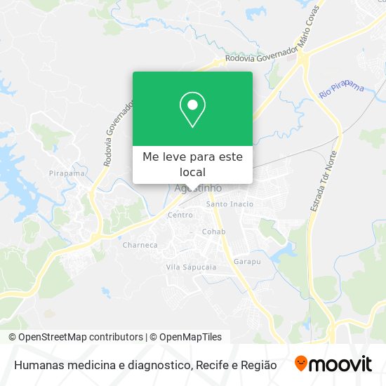 Humanas medicina e diagnostico mapa
