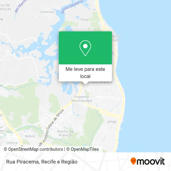Rua Piracema mapa