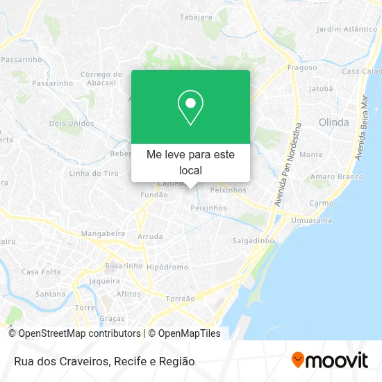Rua dos Craveiros mapa