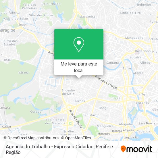 Agencia do Trabalho - Expresso Cidadao mapa