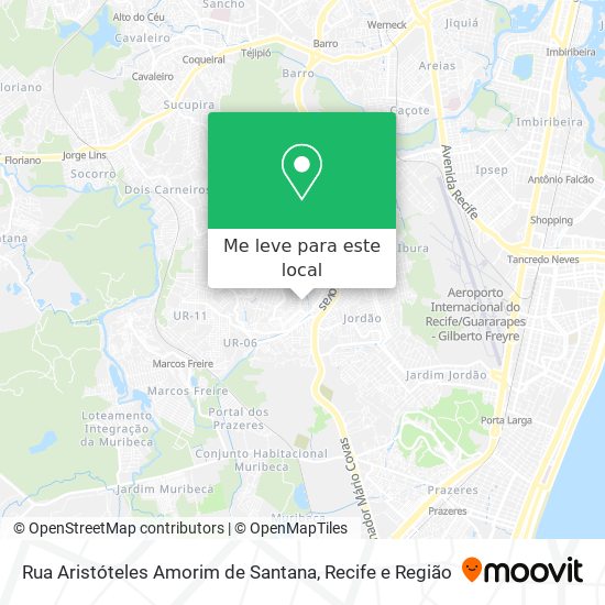 Rua Aristóteles Amorim de Santana mapa