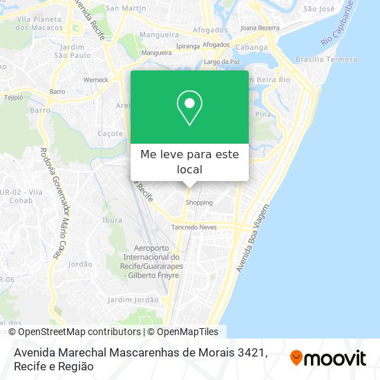 Avenida Marechal Mascarenhas de Morais 3421 mapa