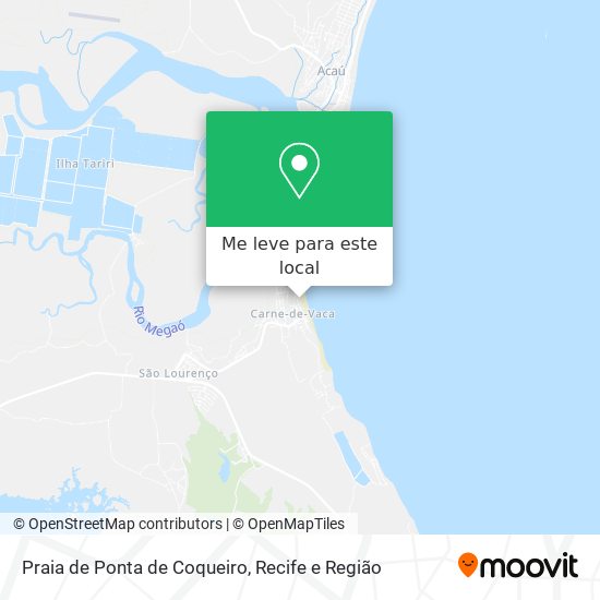 Praia de Ponta de Coqueiro mapa