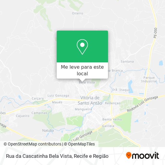 Rua da Cascatinha Bela Vista mapa