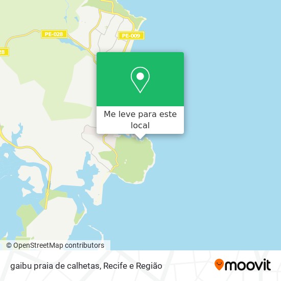 gaibu praia de calhetas mapa