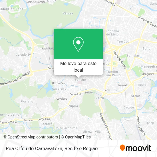 Rua Orfeu do Carnaval s/n mapa