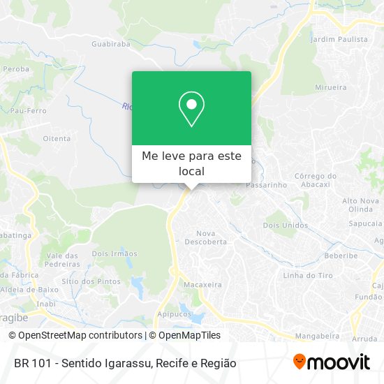 BR 101 - Sentido Igarassu mapa