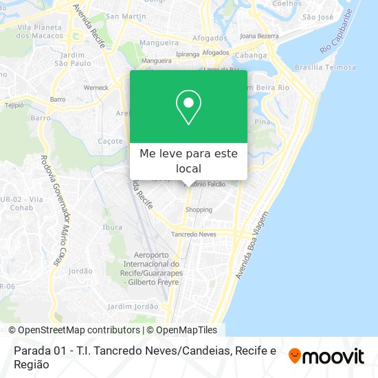 Parada 01 - T.I. Tancredo Neves / Candeias mapa