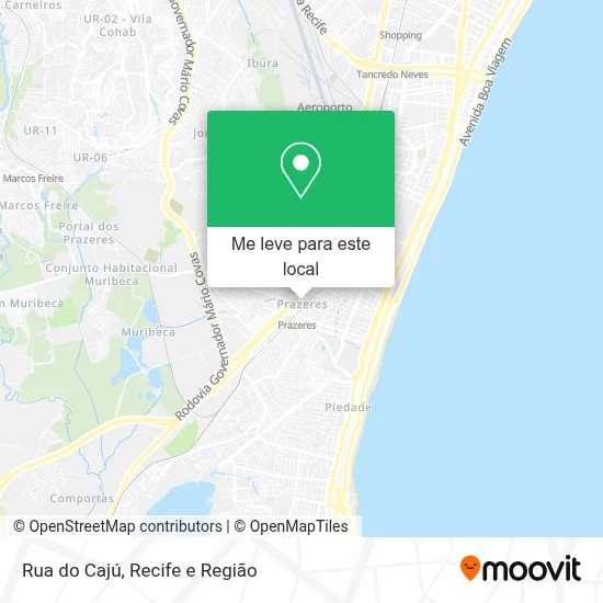 Rua do Cajú mapa
