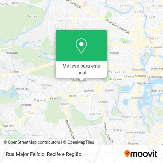 Rua Major Felício mapa