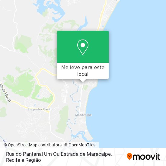 Rua do Pantanal Um Ou Estrada de Maracaípe mapa