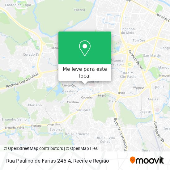 Rua Paulino de Farias 245 A mapa