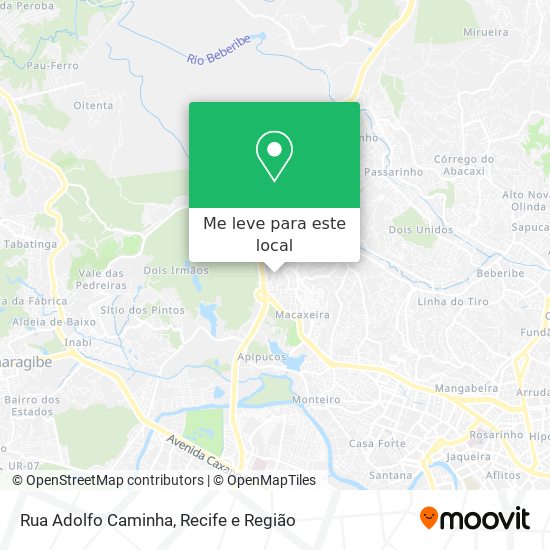 Rua Adolfo Caminha mapa