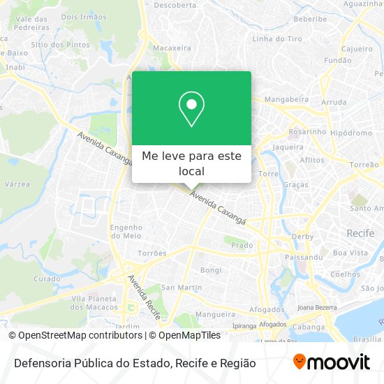 Defensoria Pública do Estado mapa