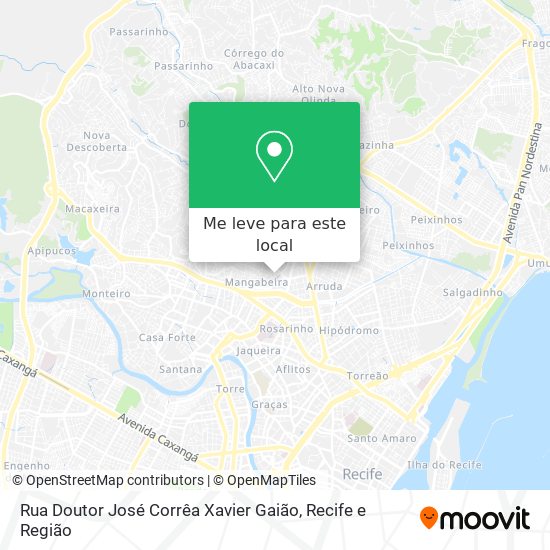 Rua Doutor José Corrêa Xavier Gaião mapa