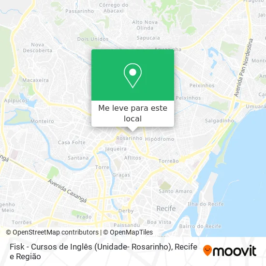 Fisk - Cursos de Inglês (Unidade- Rosarinho) mapa