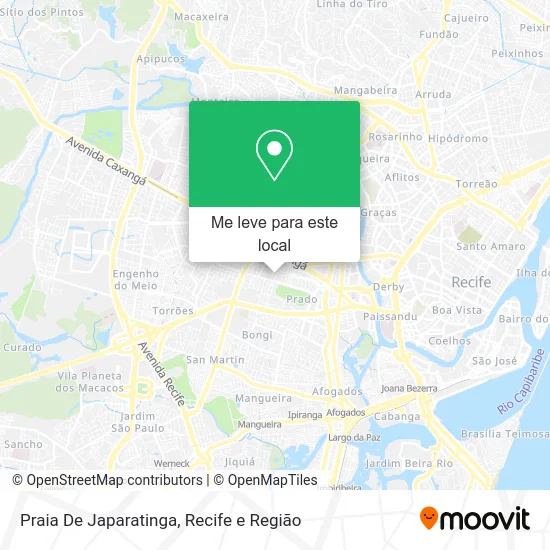 Praia De Japaratinga mapa