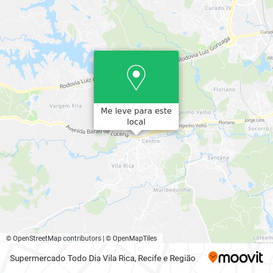 Supermercado Todo Dia Vila Rica mapa