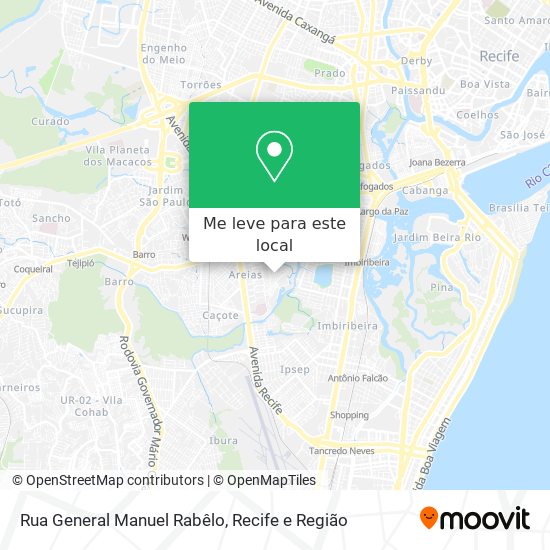Rua General Manuel Rabêlo mapa