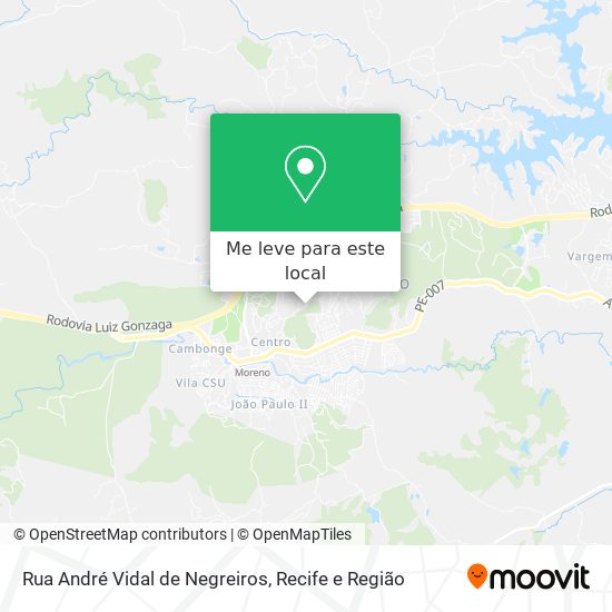 Rua André Vidal de Negreiros mapa