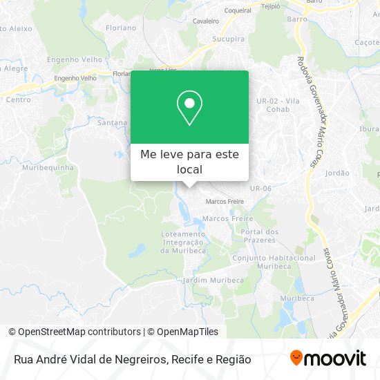 Rua André Vidal de Negreiros mapa