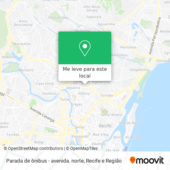 Parada de ônibus - avenida. norte mapa