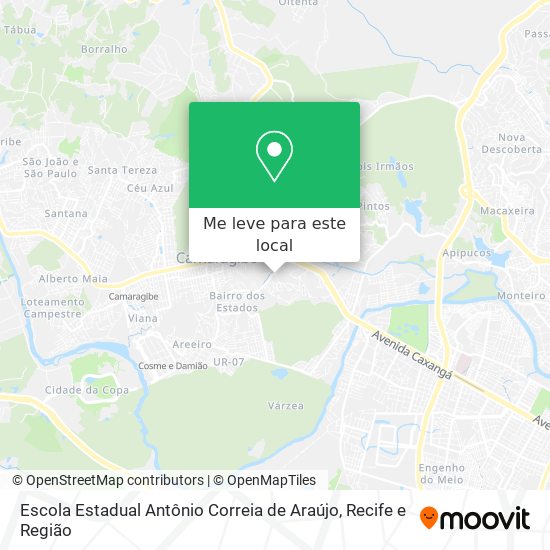 Escola Estadual Antônio Correia de Araújo mapa