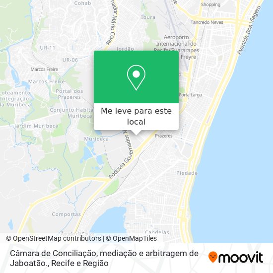 Câmara de Conciliação, mediação e arbitragem de Jaboatão. mapa