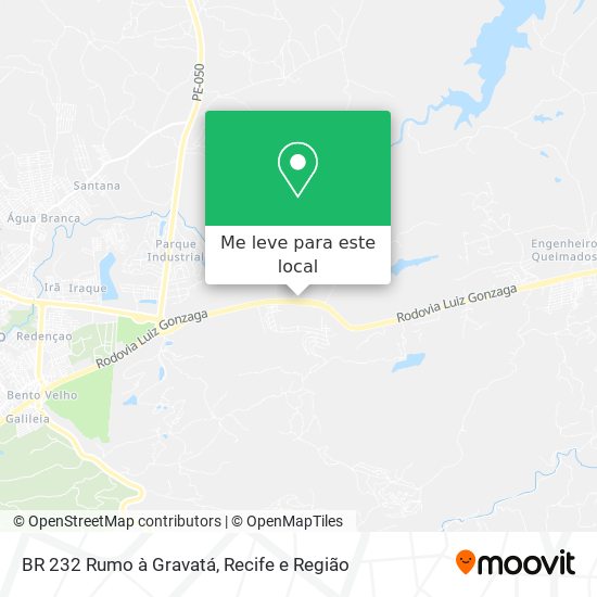 BR 232 Rumo à Gravatá mapa