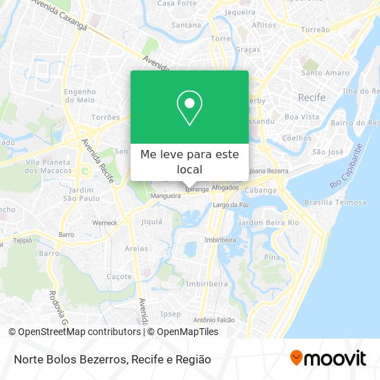 Norte Bolos Bezerros mapa