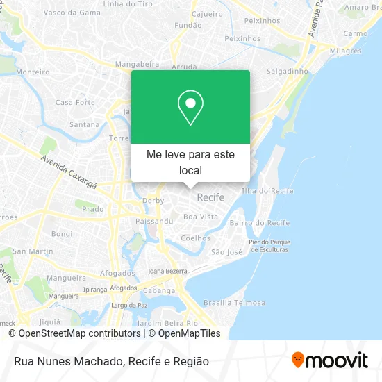Rua Nunes Machado mapa