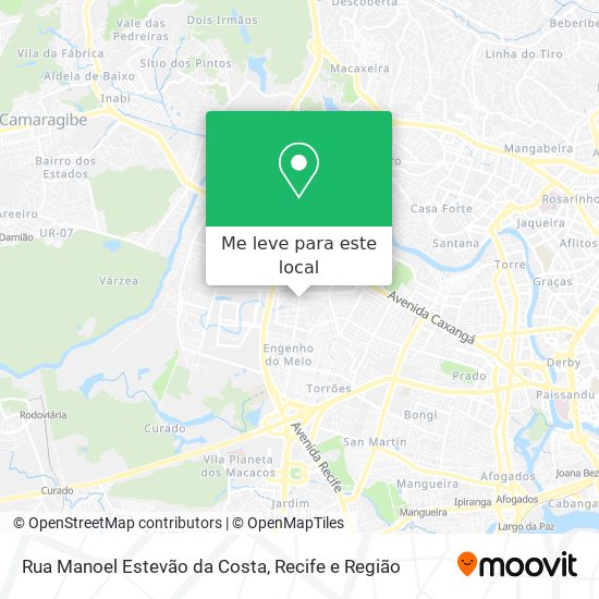 Rua Manoel Estevão da Costa mapa