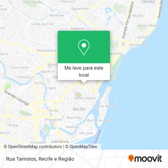 Rua Tamoios mapa