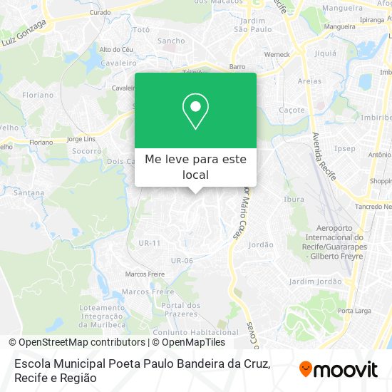 Escola Municipal Poeta Paulo Bandeira da Cruz mapa