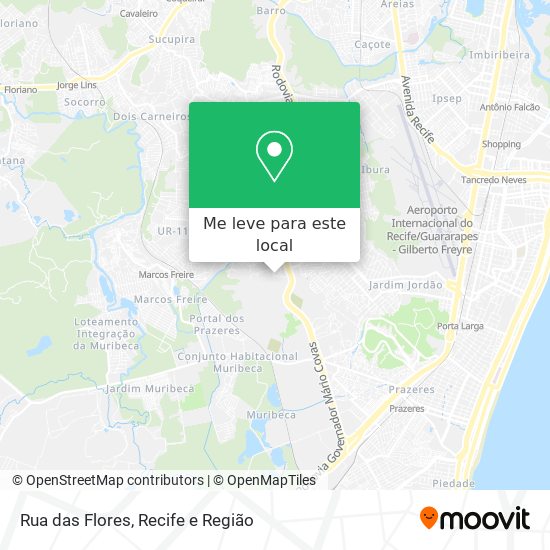 Rua das Flores mapa