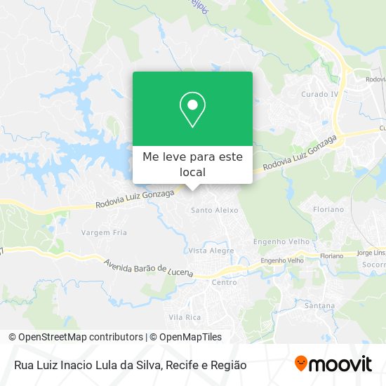 Rua Luiz Inacio Lula da Silva mapa