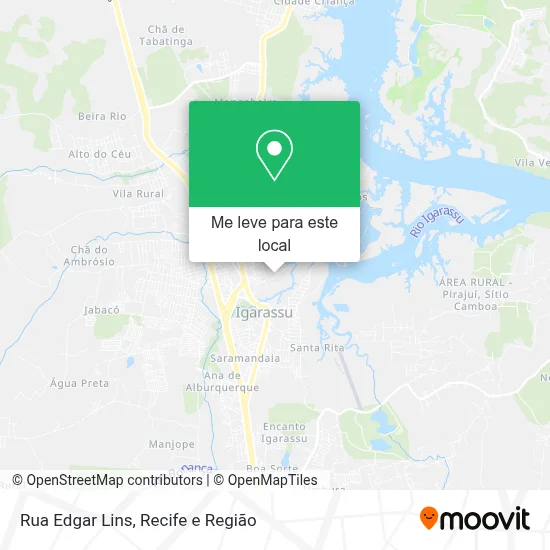 Rua Edgar Lins mapa