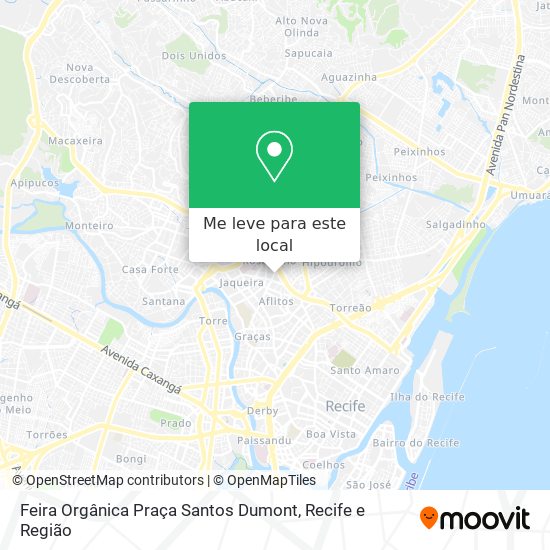 Feira Orgânica Praça Santos Dumont mapa