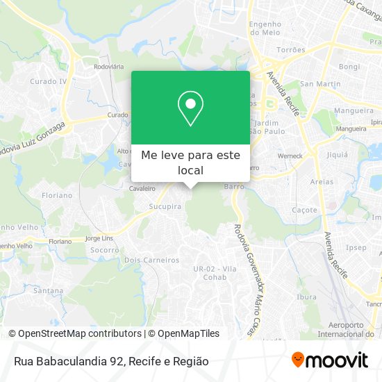 Rua Babaculandia 92 mapa