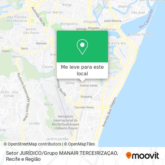Setor JURÍDICO / Grupo MANAIR TERCEIRIZAÇAO mapa