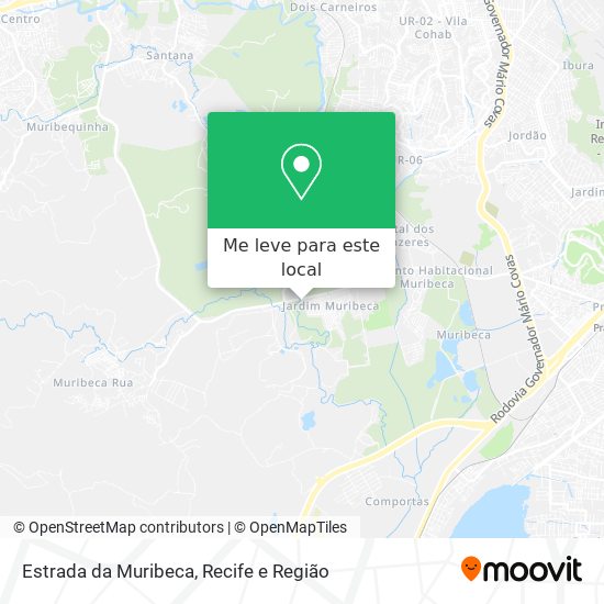 Estrada da Muribeca mapa