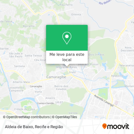 Aldeia de Baixo mapa