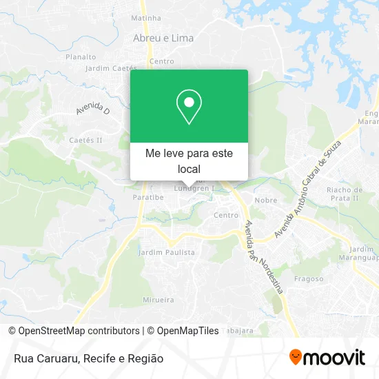 Rua Caruaru mapa