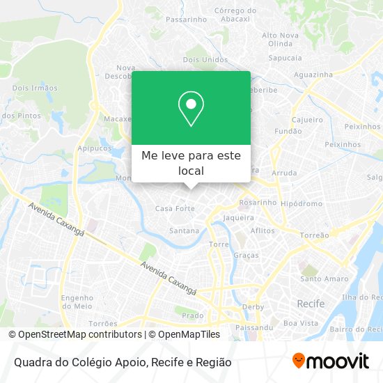 Quadra do Colégio Apoio mapa
