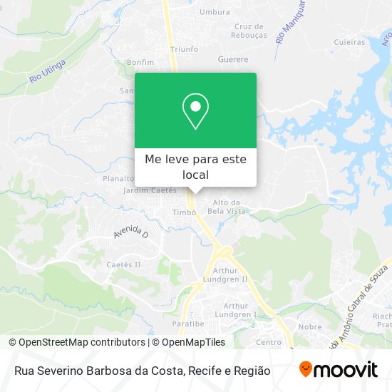 Rua Severino Barbosa da Costa mapa