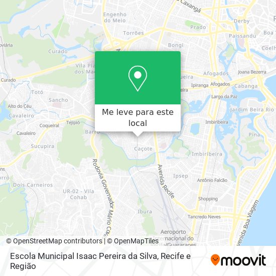 Escola Municipal Isaac Pereira da Silva mapa