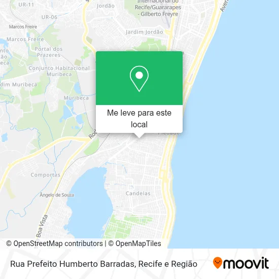 Rua Prefeito Humberto Barradas mapa