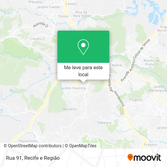 Rua 91 mapa