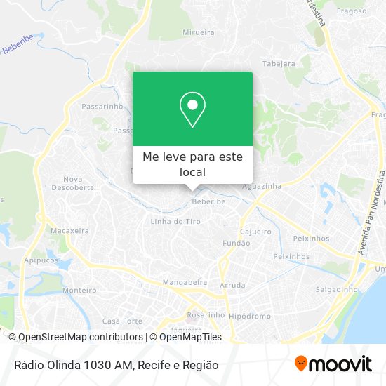 Rádio Olinda 1030 AM mapa