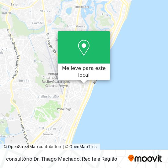 consultório Dr. Thiago Machado mapa
